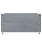 vidaXL Jardinière gris 120x80 cm bois massif de pin