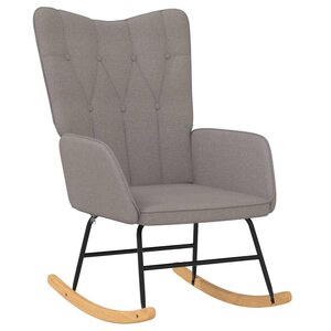 vidaXL Chaise à bascule Taupe Tissu