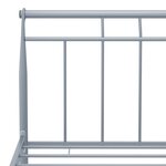 vidaXL Cadre de lit sans matelas gris métal 100x200 cm