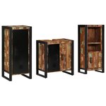 vidaXL Ensemble de mobilier de salle de bain avec étagère 3 Pièces