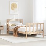 vidaXL Cadre de lit sans matelas 90x190 cm bois de pin massif