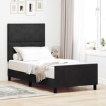 vidaXL Cadre de Lit Noir 100x200 cm en Velours