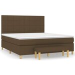 vidaXL Sommier à lattes de lit avec matelas Marron foncé 180x200 cm
