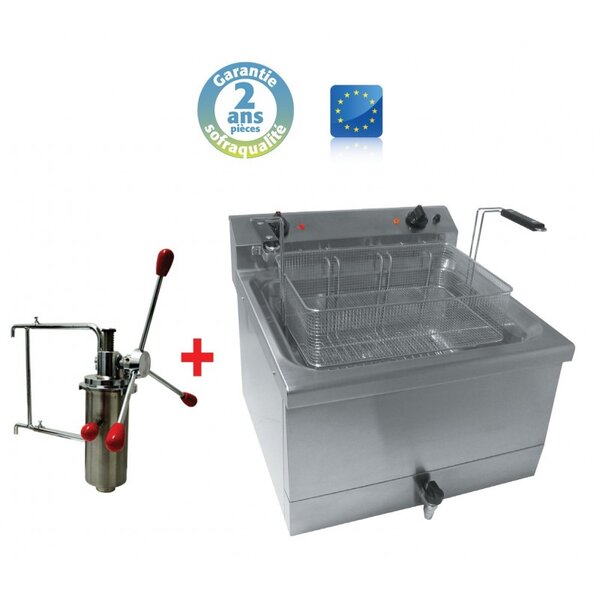 Machine a churros - 18 litres + doseur à chichis - sofraca -  - 18 550x360x670mm