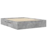 vidaXL Cadre de lit gris béton 150x200 cm bois d'ingénierie