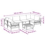 vidaXL Ensemble de canapé de jardin 7 Pièces Anthracite Acier