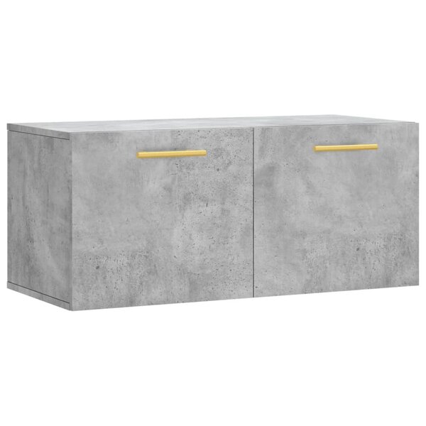 vidaXL Armoire murale gris béton 80x36 5x35 cm bois d'ingénierie