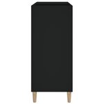 vidaXL Armoire à disques noir 84 5x38x89 cm bois d'ingénierie