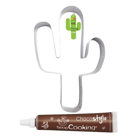 Moule Découpoir XXL Cactus + 1 Stylo chocolat