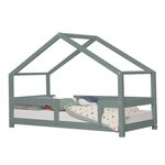 Lit cabane enfant LUCKY 80 x 180 vert sauge