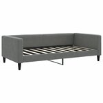 vidaXL Lit de jour gris foncé 100x190 cm tissu