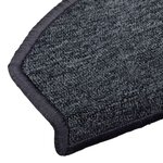 vidaXL Tapis d'escalier auto-adhésifs 15 Pièces Gris foncé et bleu