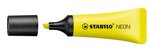 Surligneur neon tendance pte biseautée 2- 5 mm jaune x 10 stabilo