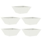 vidaXL Ensemble Jardinières Plastique Blanc Plastique 35 x 35 x 15 cm