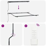 vidaXL Auvent Rétractable Crème 300 x 200 cm tissu