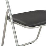 vidaXL Chaises pliantes à manger lot de 2 noir similicuir