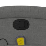 vidaXL Fauteuil inclinable de massage en tissu gris foncé