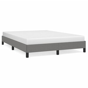 vidaXL Cadre de lit sans matelas gris foncé 140x190 cm tissu