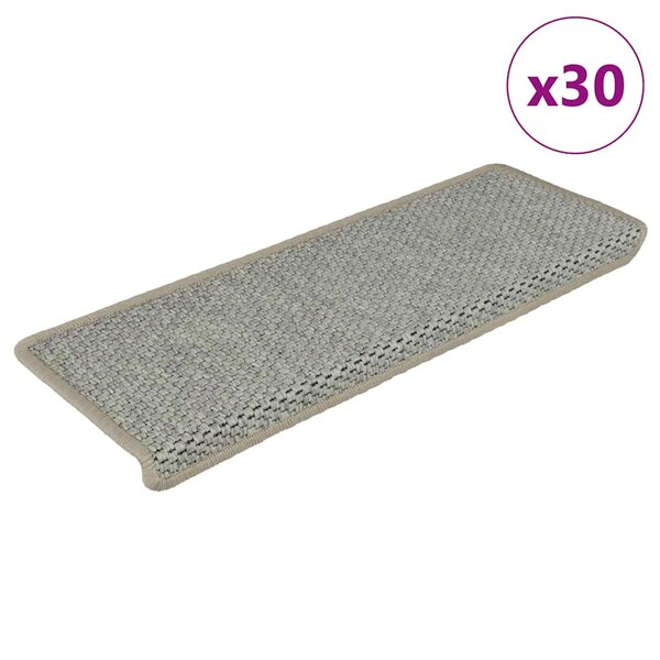 vidaXL Tapis d'escalier autocollants 30 Pièces 65x21x4 cm vert