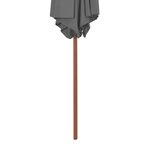 vidaXL Parasol d'extérieur avec mât en bois 270 cm Anthracite