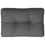 vidaXL Coussin de palette anthracite 60x40x12 cm tissu