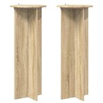 vidaXL Support de Plante 2 pièces Chêne Sonoma Ø40 x 100 cm