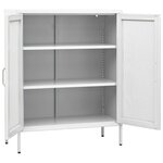 vidaXL Armoire de rangement Blanc 80x35x101 5 cm Acier