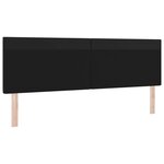 vidaXL Tête de lit Montage mural avec tête de lit Noir 180 cm PVC
