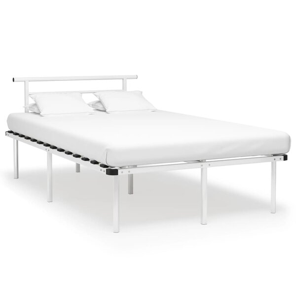 vidaXL Cadre de lit sans matelas blanc métal 120x200 cm