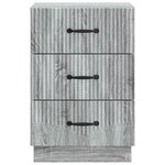 vidaXL Cabinet de chevet avec tiroir Sonoma gris 43 x 41 x 63 5 cm