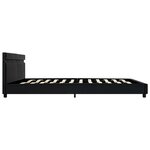 Vidaxl cadre de lit avec led noir similicuir 180 x 200 cm