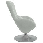 vidaXL Fauteuil œuf Gris clair 63 x 73 x 90 cm Velours