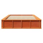 vidaXL Cadre de lit avec stockage Marron cire 140 x 200 cm Bois massif