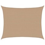 vidaXL Voile d'ombrage 160 g/m² Taupe 6x7 m PEHD