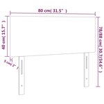 vidaXL Tête de lit Gris foncé 80x5x78/88 cm Tissu