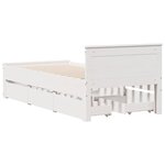 vidaXL Cadre de lit sans matelas avec tête de lit 75x190 cm pin massif