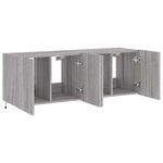 vidaXL Meubles TV muraux et lumières LED 2Pièces sonoma gris 60x35x41 cm