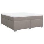 vidaXL Sommier à lattes de lit avec matelas Taupe 180x200 cm Tissu