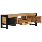 vidaXL Meuble TV 120x30x40 cm Bois massif de manguier