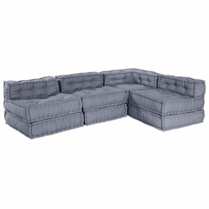 vidaXL Canapé Modulable 4 Pièces Gris 70 x 70 x 56 cm tissu