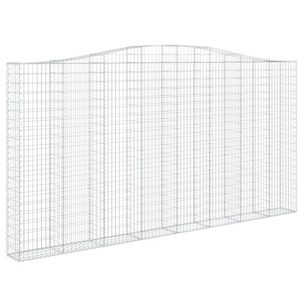 vidaXL Panier de gabions arqué 400x30x200/220 cm Fer galvanisé