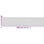 vidaXL Tapis rectangulaire marron 80x400 cm bambou
