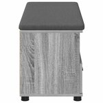 vidaXL Banc d'entrée avec coussin Gris Sonoma 100 x 38 x 46 cm