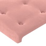 vidaXL Cadre de lit avec tête de lit Rose 100x200 cm Velours