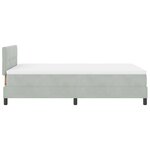 vidaXL Lit à ressort avec matelas & LED gris clair 120x190 cm velours