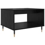 vidaXL Table basse Chêne noir 60 x 50 x 40 cm Bois d'ingénierie
