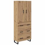 vidaXL Haut Armoire 2 Pièces Chêne artisanal 69 5 x 34 x 180 cm