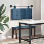vidaXL Tête de lit suspendue Avec lumière LED Bleu Tissu