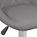 vidaXL Tabourets de bar lot de 2 gris similicuir