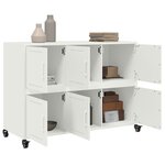 vidaXL Buffet blanc 100 5x39x72 cm acier